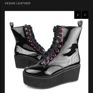 Foxblood Gothic Platform Vegan Boots